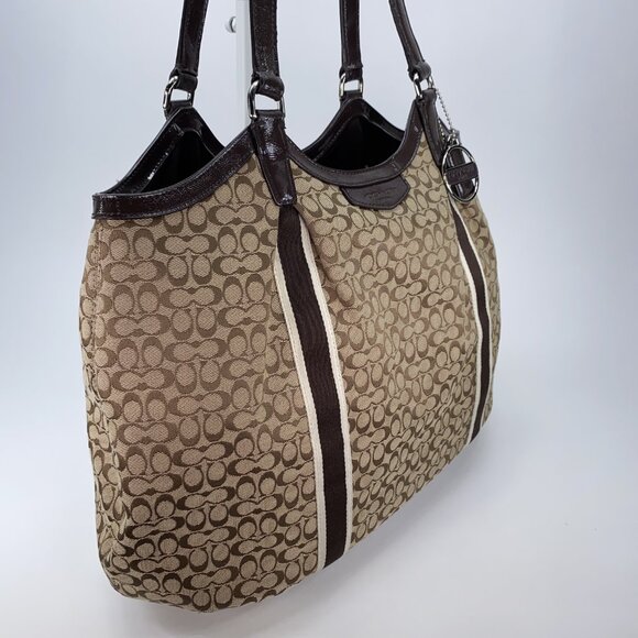COACH Signature CC Strip Devin Brown Shoulder Bag - M1381-F26131 - Picture 11 of 11